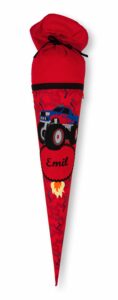 Schultüte Emil aus Stoff mit Monstertruck