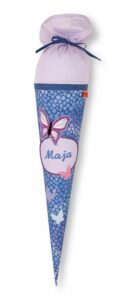 Schultüte Maja aus Stoff mit Schmetterling