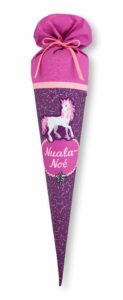 Schultüte aus Stoff mit Einhorn
