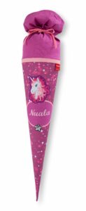 Schultüte aus Stoff mit Einhorn und Stern
