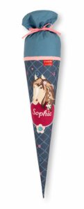 Schultüte Sophie aus Stoff mit Pferd