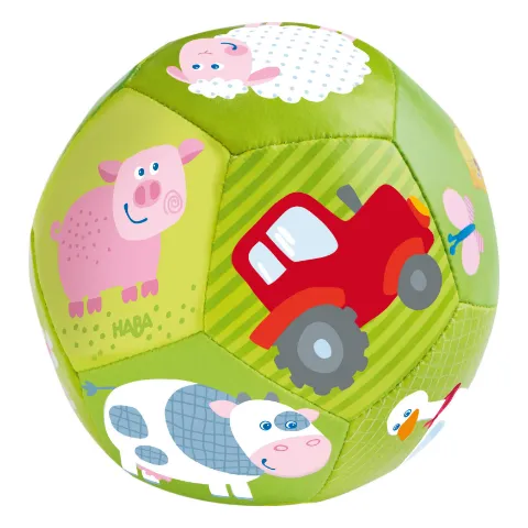 Weicher Babyball mit Bauernhof-Motiven