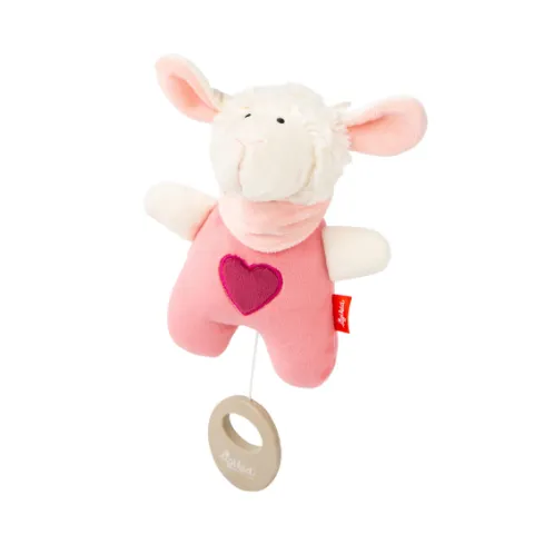 Kleine rosa Sigikid-Spieluhr in Schafform