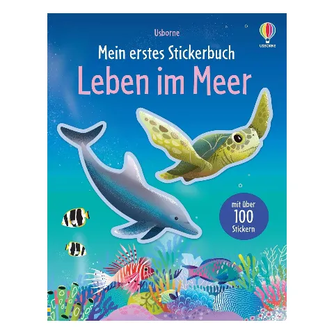 Erstes Stickerbuch mit Delfin und Schildkröte auf dem Titel