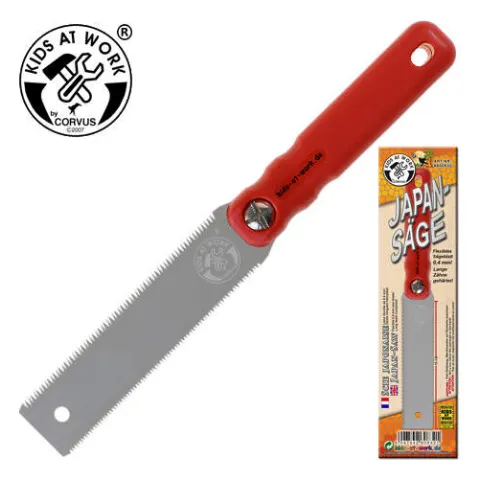 Kleine Japansäge mit rotem Griff