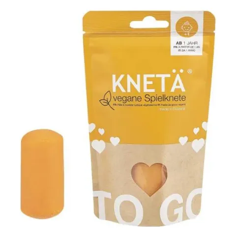 Beutel mit veganer Knete von Knetä in Orange