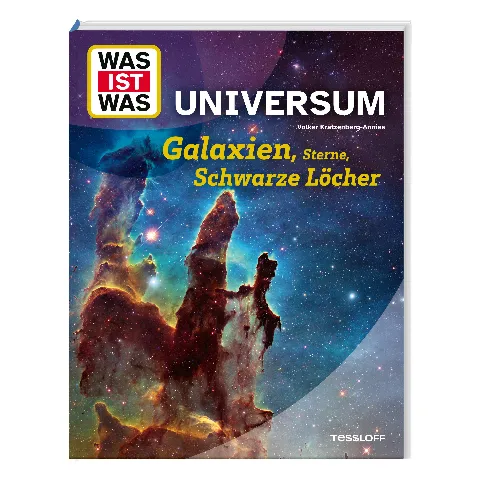 Sachbuch „WAS IST WAS Universum“ mit Sternennebel auf dem Cover