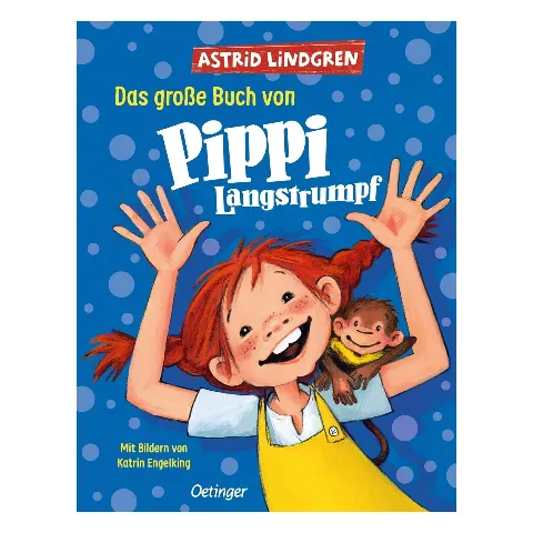 Buch „Das große Buch von Pippi Langstrumpf“ mit Pippi und ihrem Affen Herr Nilsson