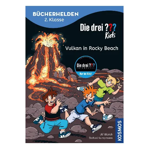 Erstlesebuch „Die drei ??? Kids: Vulkan in Rocky Beach“ aus der Reihe Bücherhelden