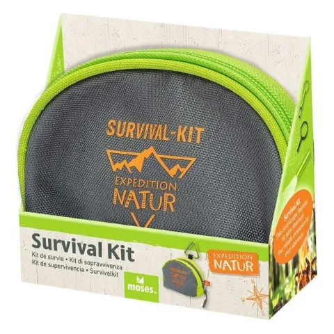 Grau-grüne Tasche „Survival-Kit“ aus der Reihe Expedition Natur