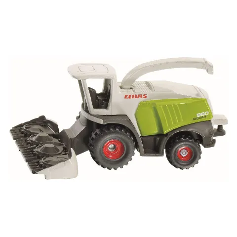 Grün-weißer Feldhäcksler von Claas