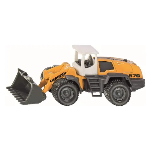 Gelber Radlader von Liebherr mit Schaufel