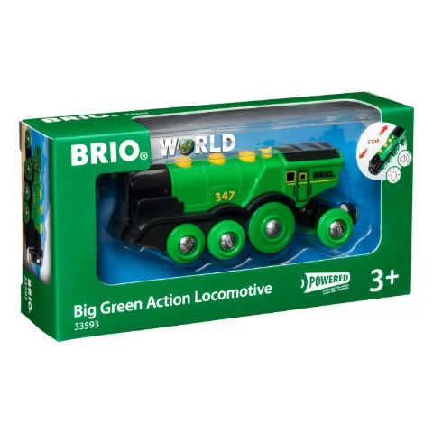 Schachtel mit grüner Batterie-Lok von BRIO