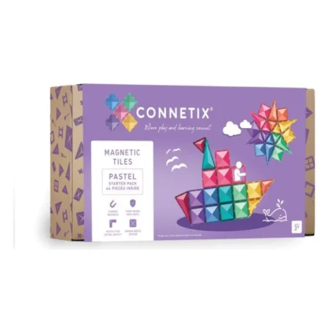 Schachtel Connetix Pastel Starter Pack mit Magnetbausteinen in Pastellfarben