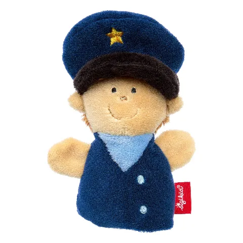 Fingerpuppe Polizist von Sigikid mit blauer Mütze
