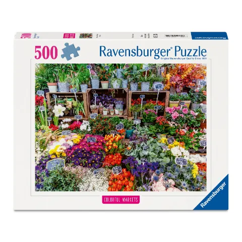 Ravensburger-Puzzleschachtel Blumenmarkt in Frankreich
