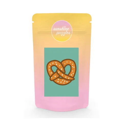 Mini-Puzzle Brezel von Sunshine Puzzles im Beutel