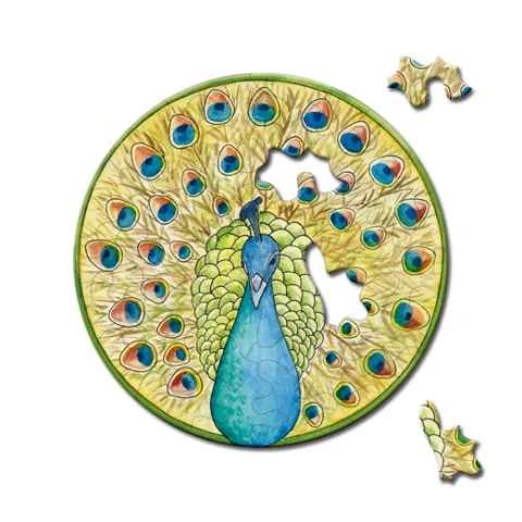 Kleine Schachtel Curiosi Picoli mit Pfau-Motiv