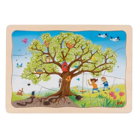 Schichtenpuzzle Mein Apfelbaum aus Holz von goki