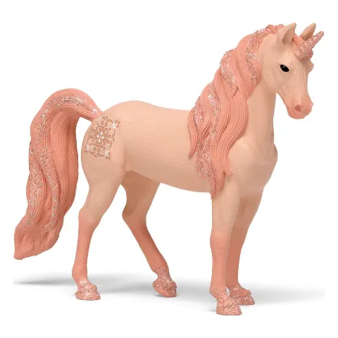 Einhorn-Stute in Apricot mit langer Mähne