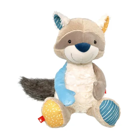 Sigikid-Waschbär aus der Serie Patchwork Sweety mit bunten Flicken