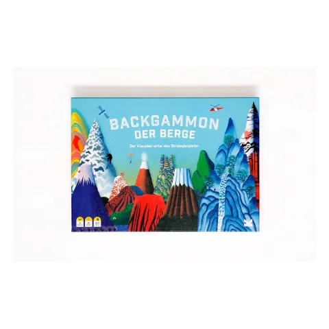 Schachtel des Spiels Backgammon der Berge