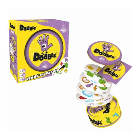 Runde Dose des Kartenspiels Dobble