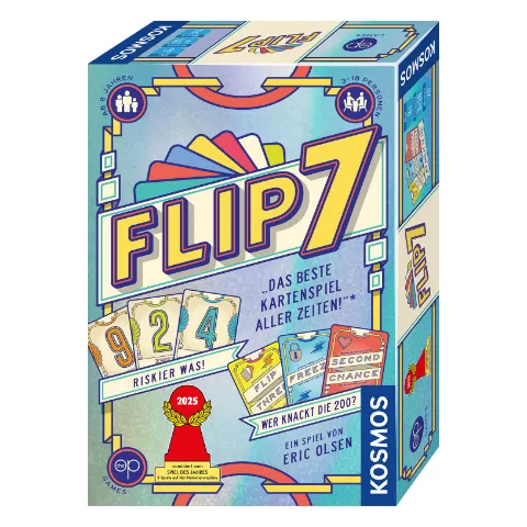 Schachtel des Kartenspiels Flip 7