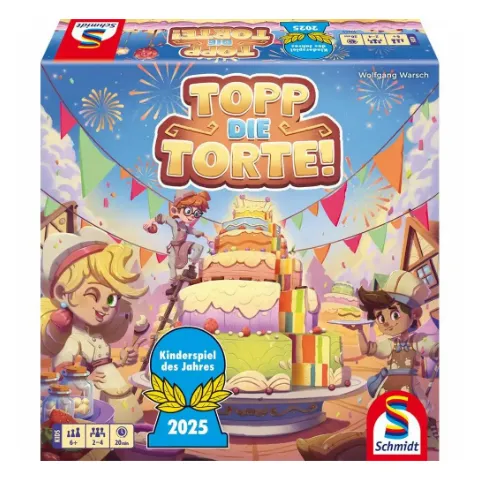 Schachtel des Kinderspiels Topp die Torte!