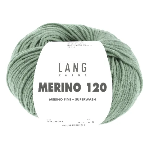 Salbeigrünes Knäuel Merino 120 von Lang Yarns